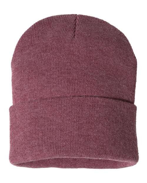 Load image into Gallery viewer, Sportsman SP12 12" Solid Cuffed Beanie - Heather Cardinal
