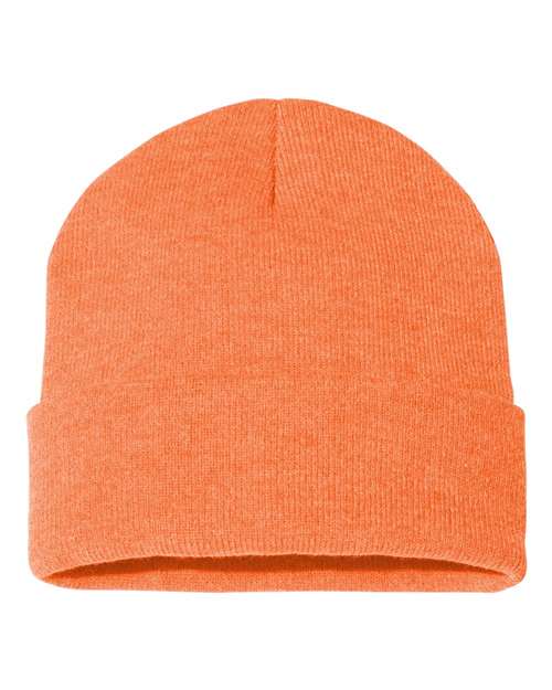 Sportsman SP12 12" Solid Cuffed Beanie - Heather Orange