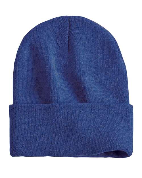 Sportsman SP12 12" Solid Cuffed Beanie - Heather Dark Royal