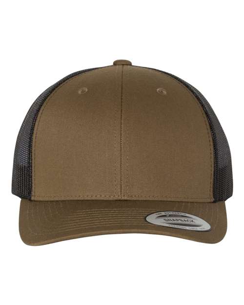 YP Classics 6606 Retro Trucker Cap - Coyote Brown/ Black