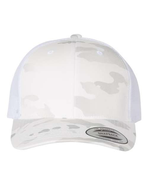Load image into Gallery viewer, YP Classics 6606 Retro Trucker Cap - Multicam Alpine/ White
