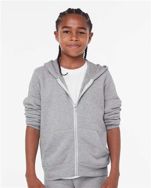Load image into Gallery viewer, Youth Sponge Fleece Full-Zip Hoodie Sweatshirt
