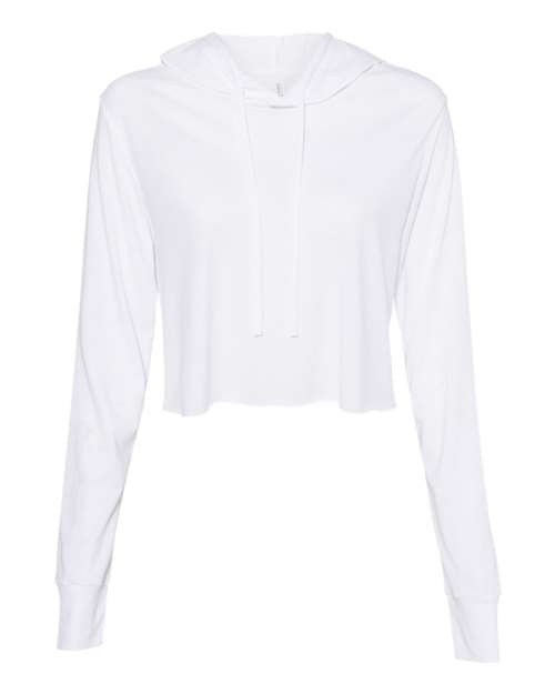 Load image into Gallery viewer, Women’s Triblend Crop Long Sleeve Hoodie Tee
