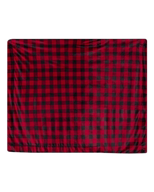 Alpine Fleece 8712 Micro Mink Sherpa Blanket - Red Buffalo