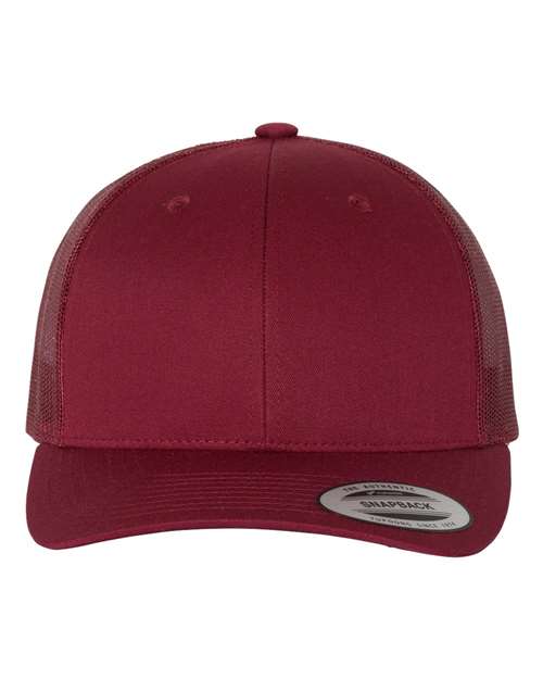 YP Classics 6606 Retro Trucker Cap - Cranberry