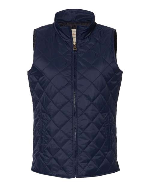 Weatherproof W207359 Women's Vintage Diamond Quilted Vest - Navy