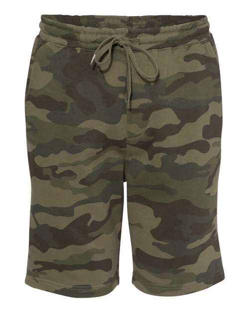 Independent Trading Co. IND20SRT Men's Midweight Fleece Shorts - Forest Camo