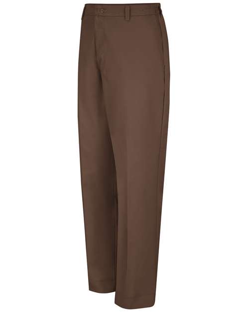 Red Kap PT60 Men's Elastic Insert Work Pants - Brown - 37 Unhemmed