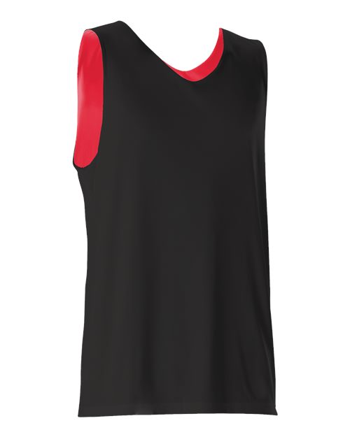 Alleson Athletic 506CR Men's Reversible Tank - Black/ Red