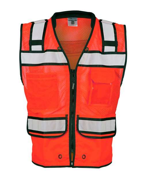 Load image into Gallery viewer, Kishigo S5004-5005 Unisex High-Performance Surveyors Vest - Fluorescent Red (S5704)
