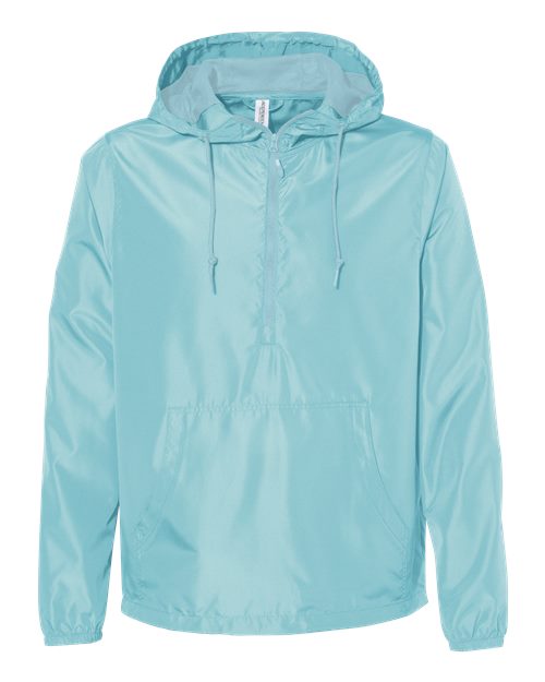 Independent Trading Co. EXP54LWP Unisex Lightweight Quarter-Zip Windbreaker Pullover Jacket - Aqua