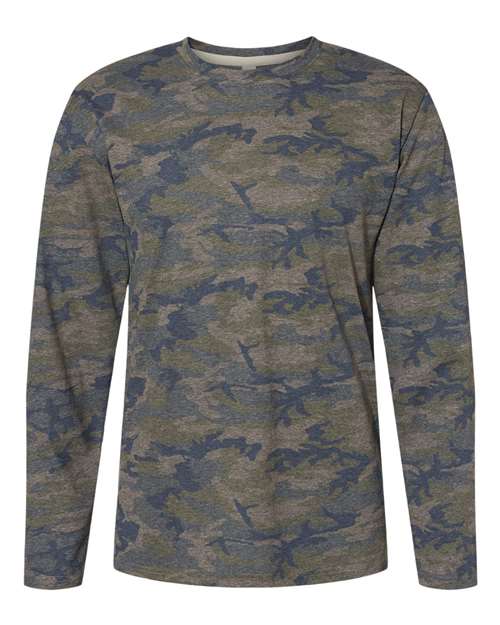 LAT 6918 Unisex Fine Jersey Long Sleeve Tee - Vintage Camo