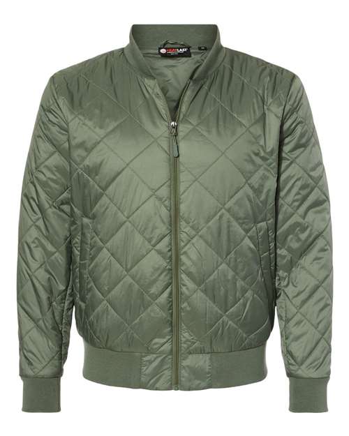 Weatherproof 21752 Men's HeatLast™ Quilted Packable Bomber - Olive Grey
