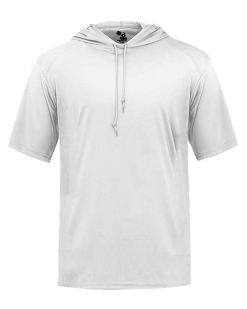 Badger 4123 Men's B-Core Hooded T-Shirt - White