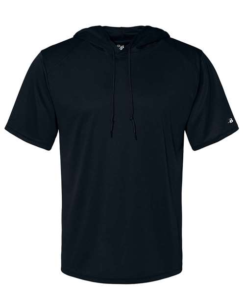 Badger 4123 Men's B-Core Hooded T-Shirt - Black