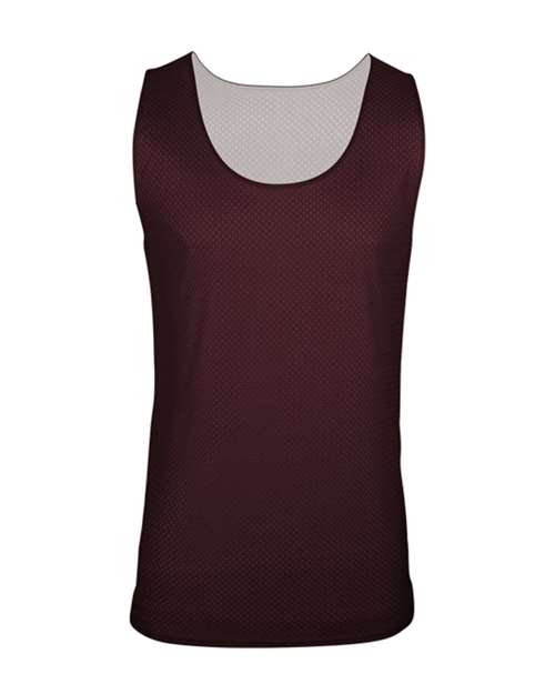 C2 Sport 5729 Men's Reversible Mesh Tank - Maroon/ White