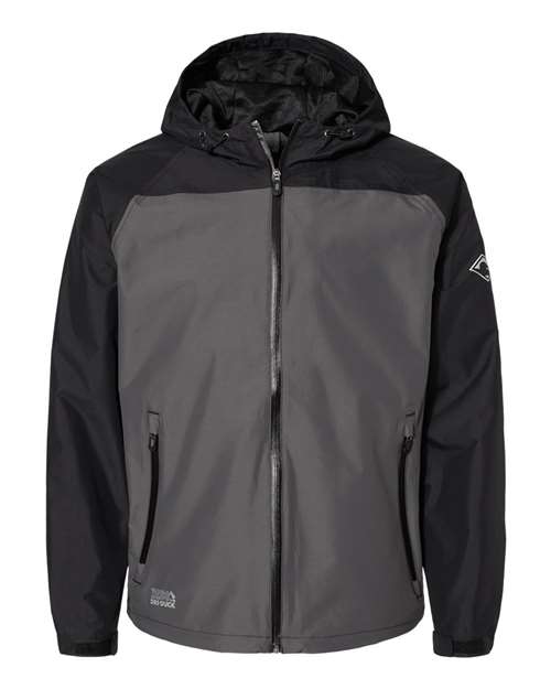 DRI DUCK 5335 Unisex Torrent Waterproof Hooded Jacket - Charcoal/ Black