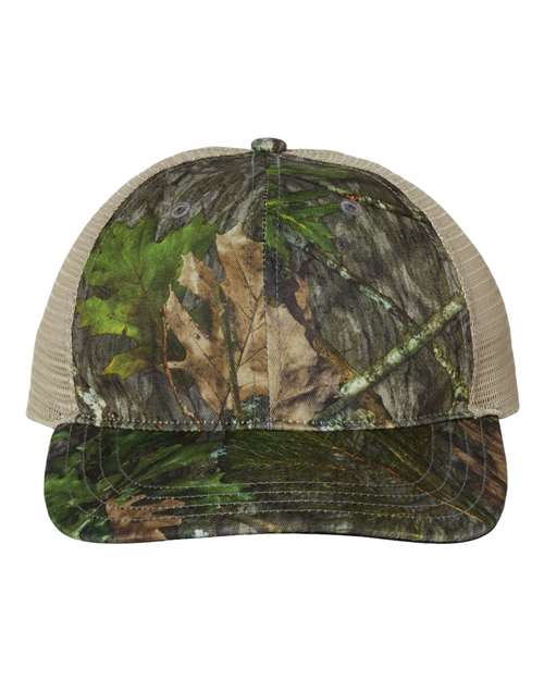 Richardson 111P Garment Washed Printed Trucker Cap - Mossy Oak Obsession/ Khaki