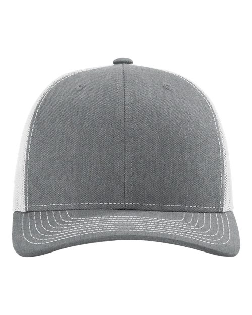 Load image into Gallery viewer, Richardson 112 Snapback Trucker Cap - Heather Grey/ Light Grey
