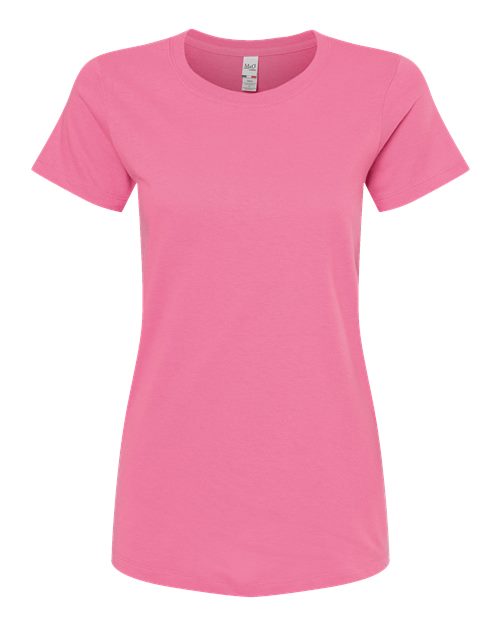 M&O 4810 Women's Gold Soft Touch T-Shirt - Azalea