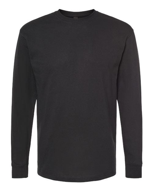 Load image into Gallery viewer, M&amp;O 4820 Unisex Gold Soft Touch Long Sleeve T-Shirt - Black
