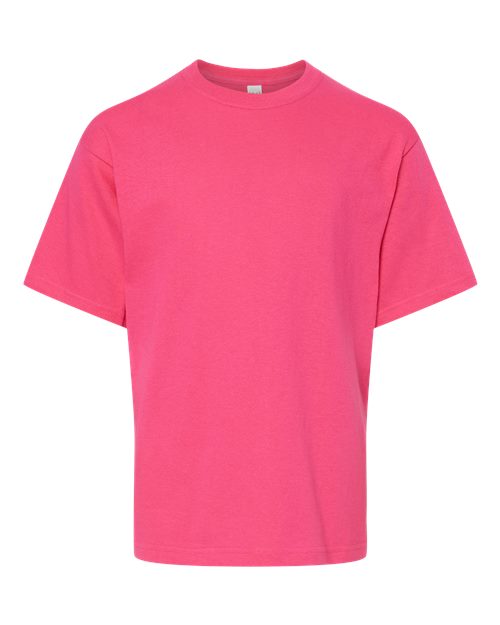 Load image into Gallery viewer, M&amp;O 4850 Youth Gold Soft Touch T-Shirt - Heliconia
