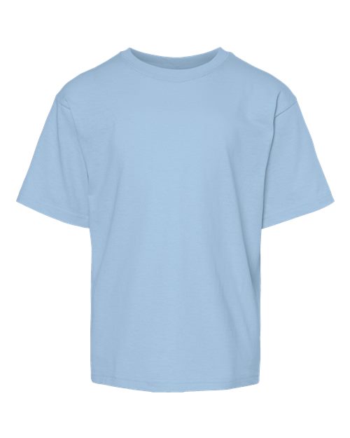 M&O 4850 Youth Gold Soft Touch T-Shirt - Light Blue
