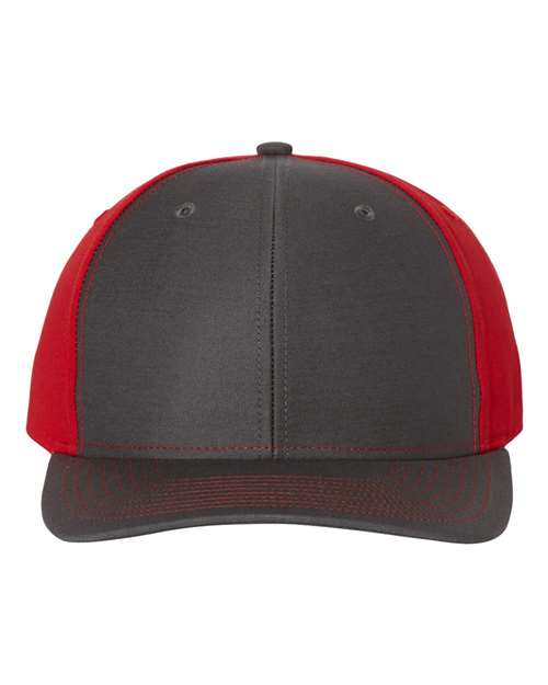 Load image into Gallery viewer, Richardson 312 Twill Back Trucker Cap - Charcoal/ Red
