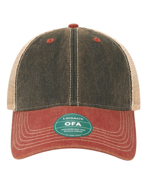 Load image into Gallery viewer, LEGACY OFA Old Favorite Trucker Cap - Black/ Cardinal/ Khaki
