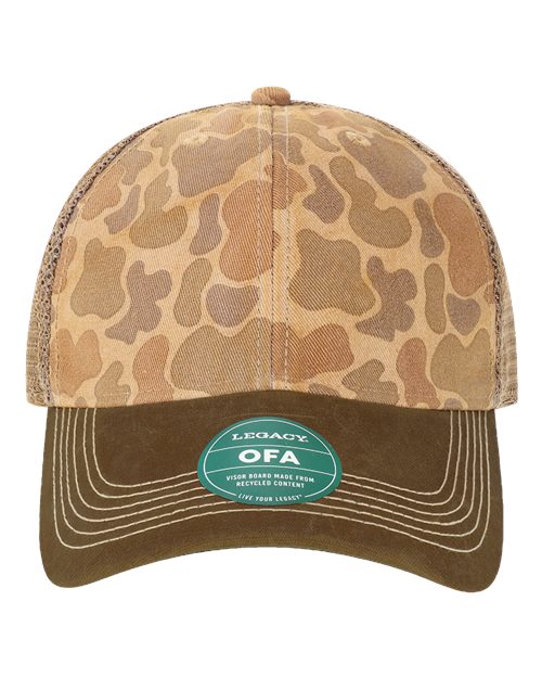 LEGACY OFA Old Favorite Trucker Cap - Camel Duck Camo/ Java