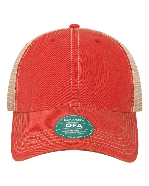 Load image into Gallery viewer, LEGACY OFA Old Favorite Trucker Cap - Scarlet Red/ Khaki
