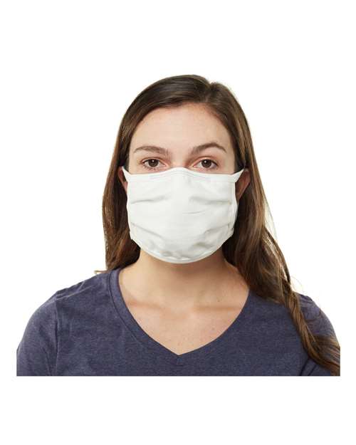 Hanes MASKBB 3-Ply Cotton Face Mask - White