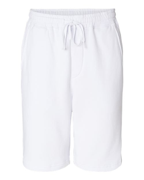 Independent Trading Co. IND20SRT Men's Midweight Fleece Shorts - White