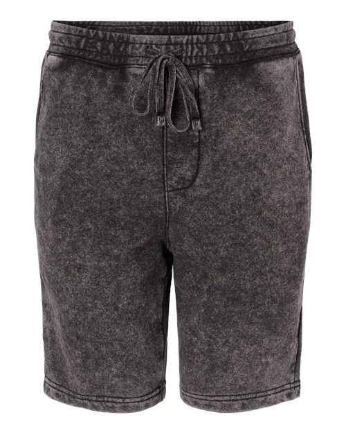 Independent Trading Co. PRM50STMW Unisex Mineral Wash Fleece Shorts - Black