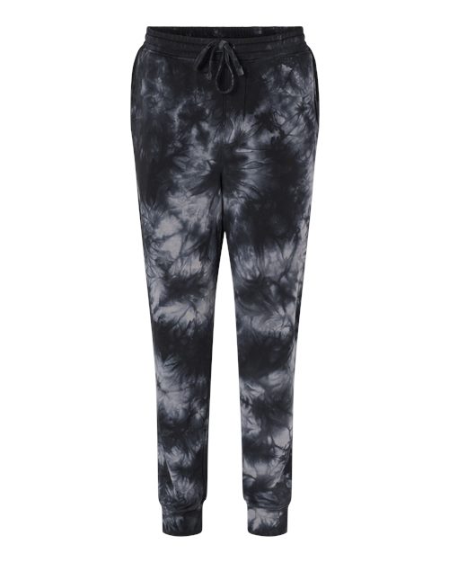 Independent Trading Co. PRM50PTTD Unisex Tie-Dyed Fleece Sweatpants - Tie Dye Black