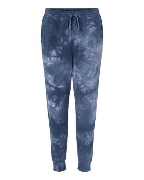 Independent Trading Co. PRM50PTTD Unisex Tie-Dyed Fleece Sweatpants - Tie Dye Navy