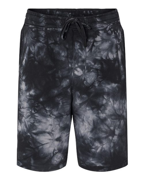 Load image into Gallery viewer, Independent Trading Co. PRM50STTD Unisex Tie-Dyed Fleece Shorts - Tie Dye Black
