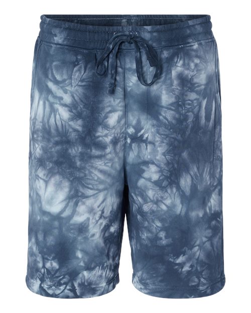 Independent Trading Co. PRM50STTD Unisex Tie-Dyed Fleece Shorts - Tie Dye Navy