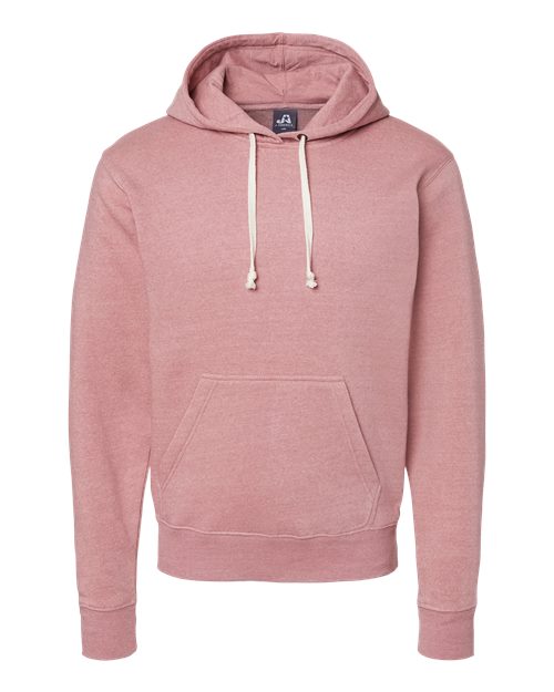 J. America 8871 Men's Triblend Fleece Hooded Sweatshirt - Dusty Rose Triblend