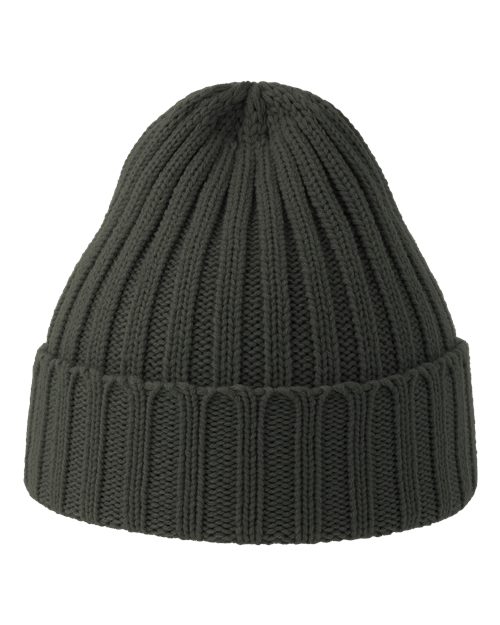 Load image into Gallery viewer, Atlantis Headwear SHORE Sustainable Cable Knit Cuffed Beanie - Dark Grey
