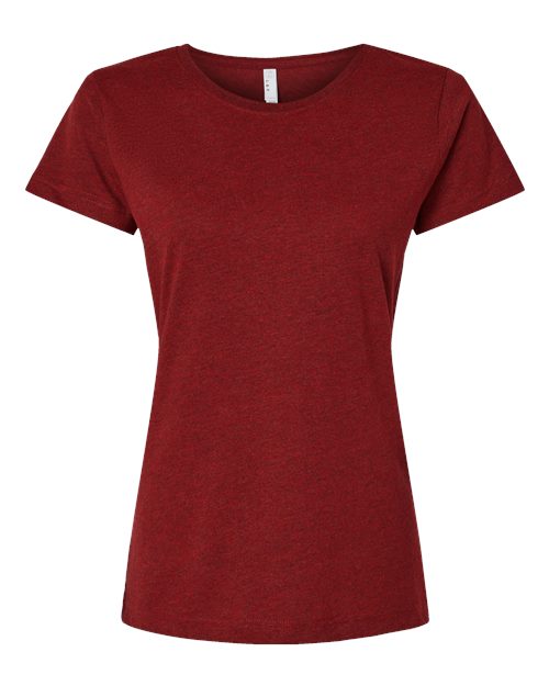 LAT 3516 Women's Fine Jersey Tee - Cardinal Blackout