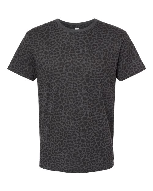 LAT 6901 Unisex Fine Jersey Tee - Black Leopard