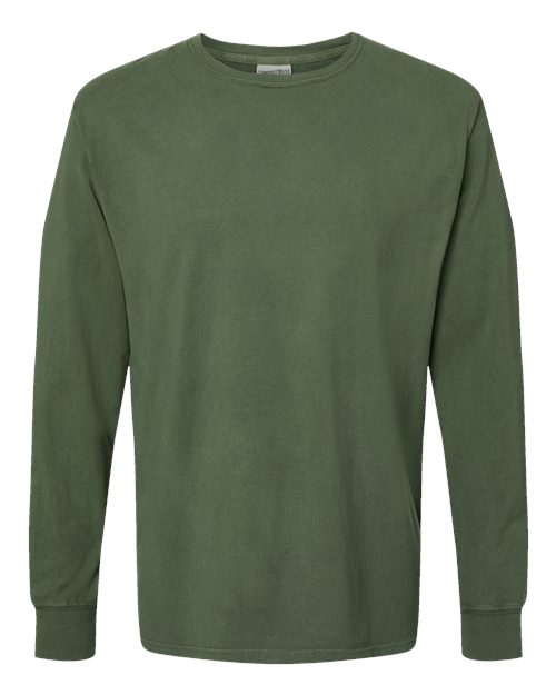 Load image into Gallery viewer, Unisex Garment-Dyed Long Sleeve T-Shirt - Moss
