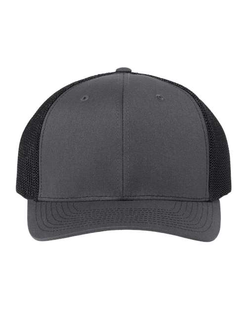 Load image into Gallery viewer, Richardson 112PL 112+ R-Flex Adjustable Trucker Cap - Charcoal/ Black
