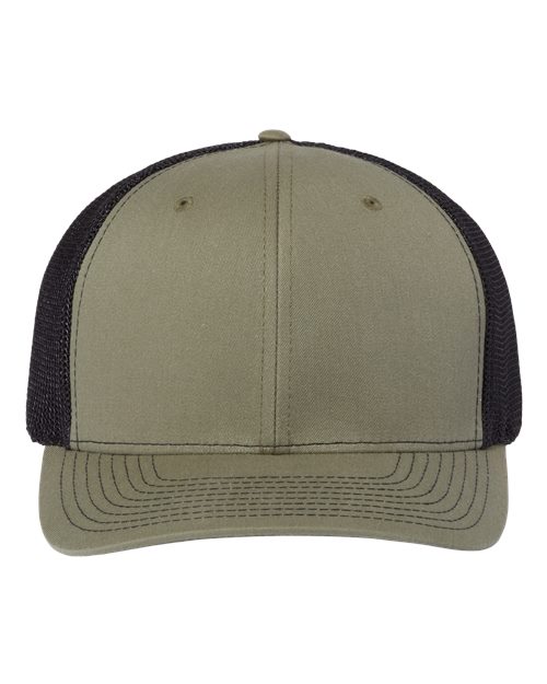 Load image into Gallery viewer, Richardson 112PL 112+ R-Flex Adjustable Trucker Cap - Loden Green/ Black

