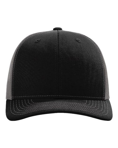 Richardson 112RE Sustainable Trucker Cap - Black/ Charcoal