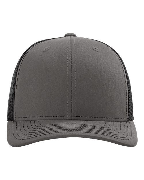 Richardson 112RE Sustainable Trucker Cap - Charcoal/ Black