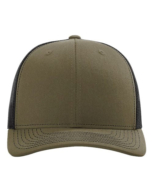 Load image into Gallery viewer, Richardson 112RE Sustainable Trucker Cap - Loden/ Black
