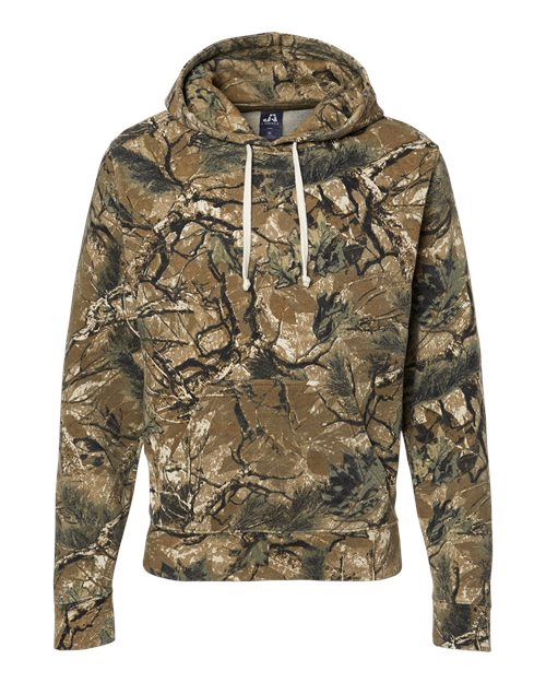 J. America 8871 Men's Triblend Fleece Hooded Sweatshirt - Outdoor Camo Triblend