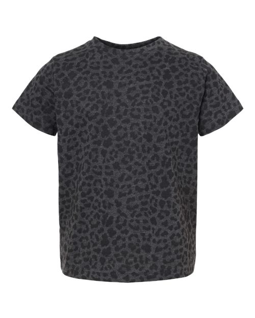 Load image into Gallery viewer, Toddler Fine Jersey Tee - Black Leopard
